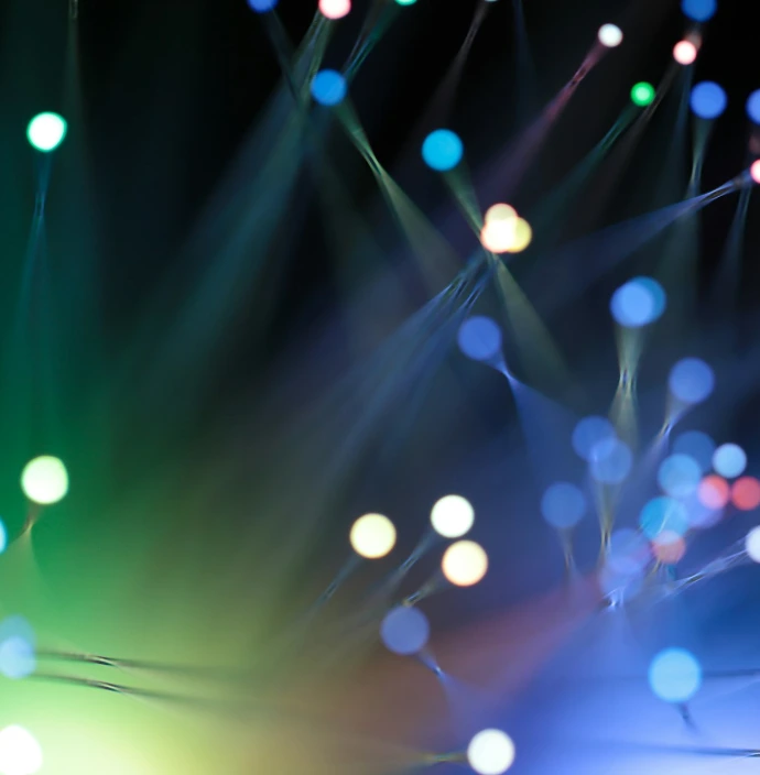 a bunch of lights that are in the dark